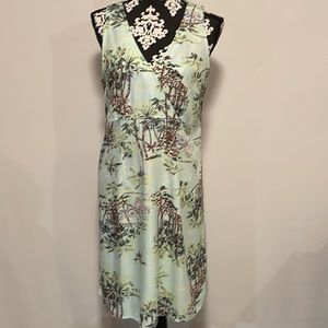 Rare Vintage 90's tropical V-neck midi sundress